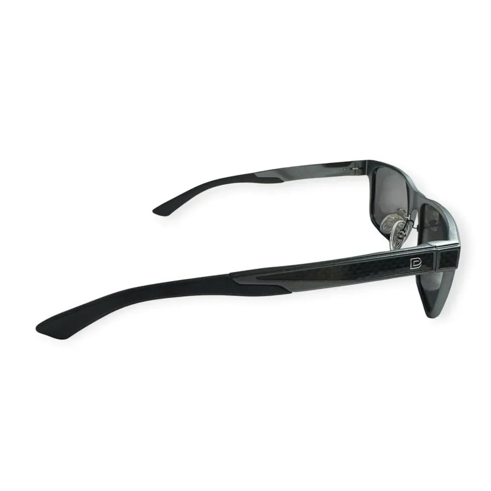 DUCO 8207 Gray Polarized Sunglasses Carbon Fiber Frame Made in Italy 135mm‎